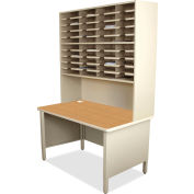 Marvel® 40 Slot Mailroom Organizer, Riser, 84"H x 48"W, Putty