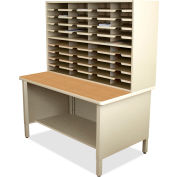 Marvel® 40 Slot Mailroom Organizer, 1 Storage Shelf, 72"H x 48"W, Putty