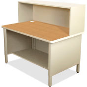 Marvel® Mailroom Utility Table, 1 Storage Shelf, Riser, 52"H x 48"W, Putty