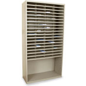 Marvel® Horizontal Sorter with 72 Pockets, 80"H x 42"W, Putty