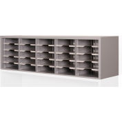 Marvel Utility Sorter with Adjustable Shelves, 60"W x 14"D x 16"H - Slate Gray
