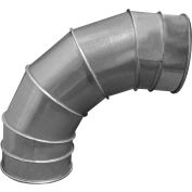 US Duct Clamp Together 90 ° Elbow 1.5 CLR, 16" Diameter, Galvanized, 18 Gauge