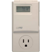 LUX Line Voltage Programmable Outlet Thermostat PSP300 For Window Air Conditioners and Heaters 120V