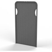 Valley Craft Round-Peg Pegboard End Panel F89536 for Modular A-Frame Bin Cart, Gray