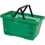 VersaCart® Plastic Shopping Basket 28 Liter with Nylon Handle 206-28L - Lt Green - Pkg Qty 12