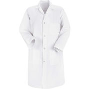 Red Kap® Men's Button-Front Lab Coat, White, Poly/Cotton, 3XL