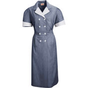 Red Kap® Double-Breasted Lapel Dress Uniform Short Sleeve Navy Pincord L - 9S01