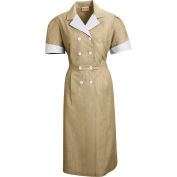 Red Kap® Double-Breasted Lapel Dress Uniform Short Sleeve Tan Pincord XS - 9S01