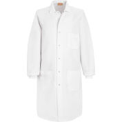 Red Kap® Unisex Specialized Cuffed Lab Coat W/Outside Pocket, White, Poly/Combed Cotton, 4XL
