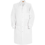 Red Kap® Unisex Specialized Cuffed Lab Coat W/Inside Pocket, White, Poly/Combed Cotton, 3XL