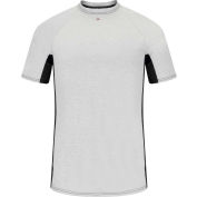 EXCEL FR® Short Sleeve Shirt FR Two-Tone Base Layer MPU4, Gray, Size 4XL Regular