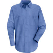Red Kap® Men's Industrial Stripe Work Shirt Long Sleeve Petrol Blue/Navy Stripe Long-4XL SB12