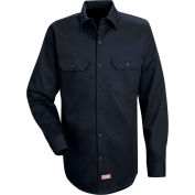 Red Kap® Men's Deluxe Heavyweight Cotton Shirt Long Sleeve Regular-S Dark Navy SC70-SC70DNRGS