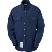 EXCEL FR® ComforTouch® FR Dress Uniform Shirt SLU2, Navy, Size S Regular