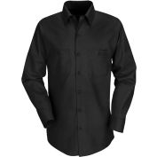 Red Kap® Men's Industrial Work Shirt Long Sleeve Black Regular-S SP14