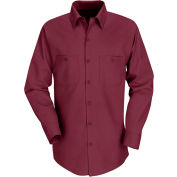 Red Kap® Men's Industrial Work Shirt Long Sleeve Burgundy Long-L SP14
