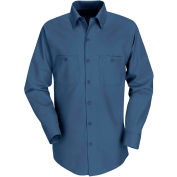 Red Kap® Men's Industrial Work Shirt Long Sleeve Dark Blue Regular-L SP14