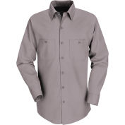 Red Kap® Men's Industrial Work Shirt Long Sleeve Gray Regular-5XL SP14