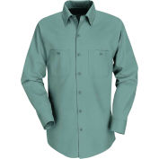 Red Kap® Men's Industrial Work Shirt Long Sleeve Light Green Regular-M SP14