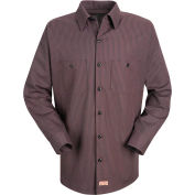 Red Kap® Men's Durastripe Work Shirt Charcoal/Red Twin Stripe Regular-XL SP14-SP14RCRGXL