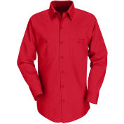 Red Kap® Men's Industrial Work Shirt Long Sleeve Red Regular-2XL SP14