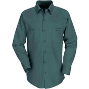 Red Kap® Men's Industrial Work Shirt Long Sleeve Spruce Green Regular-L SP14