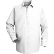 Red Kap® Men's Specialized Pocketless Polyester Work Shirt Long Sleeve White Long-XL SP16