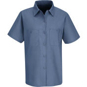 Red Kap® Women's Industrial Work Shirt Short Sleeve Petrol Blue S SP23