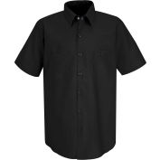 Red Kap® Men's Industrial Work Shirt Short Sleeve Black Long-L SP24