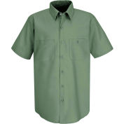 Red Kap® Men's Industrial Work Shirt Short Sleeve Light Green Long-4XL SP24