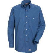 Red Kap® Men's Mini-Plaid Uniform Shirt Long Sleeve Gray/Blue L-367 SP74