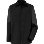 Red Kap® Men's Crew Shirt Long Sleeve Regular-XL Black/Charcoal SY10