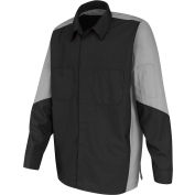 Red Kap® Men's Crew Shirt Long Sleeve Long-XL Charcoal/Light Gray SY10