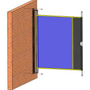 Shaver Industries RollTect™ Retractable Weld Screen - 5.5' x 20' Semi Blue Weld Shade