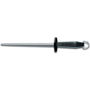 Victorinox 10 Steel Sharpener, Smooth Polished, Round, Black Nylon Handle 40583