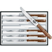 Victorinox Steak Knife Set, Round Tip, Wavy Edge, Rosewood Handles, 6PK 46058