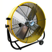 MaxxAir™ 24" Tilt Heavy Duty Roll-Around Tilt Portable Barrel Fan BF24TFYEL 4000 CFM