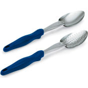 Vollrath® Perforated Blue Ergo Grip Spoon - Pkg Qty 12