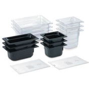 Vollrath® 1/4 Super Pan 3® 65mm, 2-1/2" - Black Plastic Pan - Pkg Qty 6