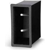 Acry Fab, Flush Mount Vertical Dome Lid Dispenser, FMDL-2V, 2 Stack, Black, 13-3/8" X 6-3/4" X 12"