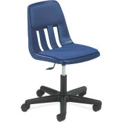 Virco® 9260p Computer Chair W/ Casters And Padding, Blue With Chrome Frame - Pkg Qty 2