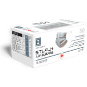 STLFLX™ AirGUARDZ™ ASTM F2100 Level 2 Surgical Mask w/ Earloops, Gray, 50/Bx, SEN-720