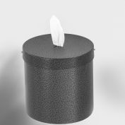 Glaro Wall Mount Sanitary Wipe Disp., Silver Vein w/One Roll of Antibac. Wipes-W1015-SV