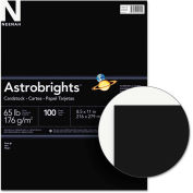 Neenah Paper Astrobrights Colored Card Stock 2202401, 8-1/2" x 11", Eclipse Black™, 100/Pack