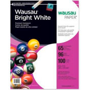 Wausau Paper™ Card Stock Paper, 8-1/2" x 11", 65 lb, Smooth, Bright White, 100 Sheets/Pack