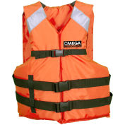 Flowt 41000-OS General Purpose Industrial Life Vest, Type III, Orange, Oversize Adult