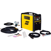 ESAB® ET186i AC/DC TIG/STICK Welder Package, 208/230V, 200A, Single Phase, 13' Cable, Yellow