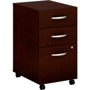 Bush Furniture 3 Drawer Mobile Pedestal (Assembled) - Mocha Cherry - Series C