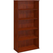 Bush Furniture Double Bookcase with 5 Shelves - Hansen Cherry - Series C