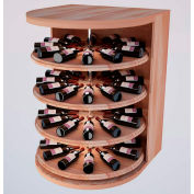 Bulk Storage, Rotating Wine Bottle Cradle, 4-Level 4 Ft high - Walnut, All-Heart Redwood